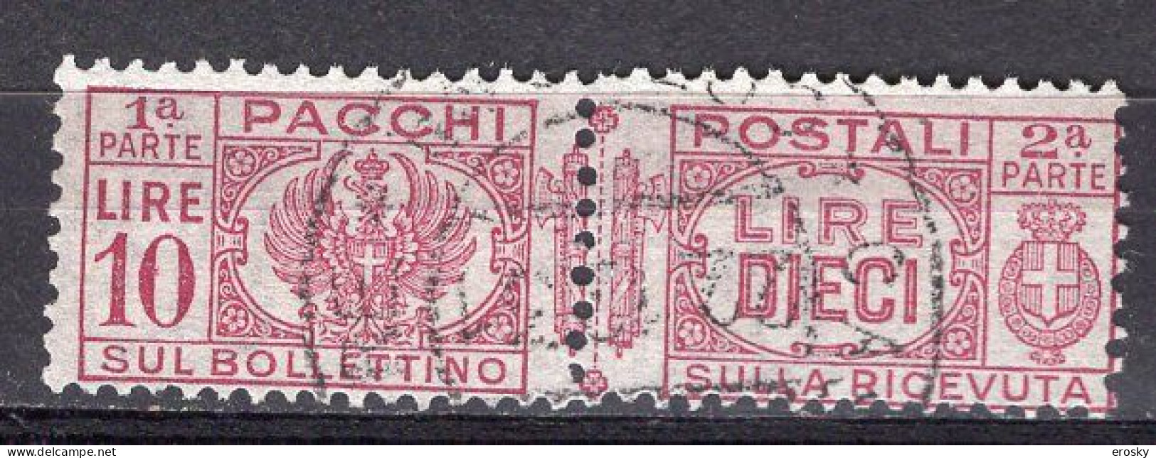 Z6087 - ITALIA REGNO PACCHI SASSONE N°34 - Paketmarken