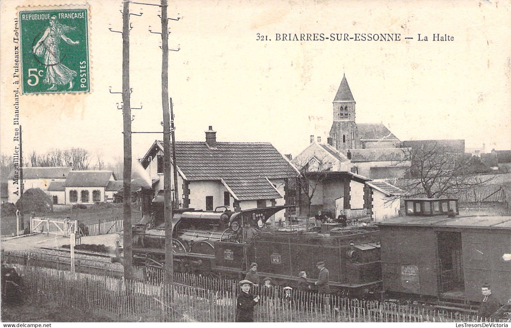 FRANCE - Briarres Sur Essonne - La Halte - Animé - Locomotive - Chemin De Fer - Carte Postale Ancienne - Andere & Zonder Classificatie