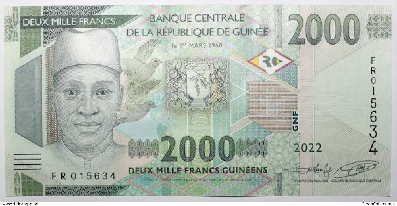 Guinée - 2000 Francs Guinéens - 2022 - PICK 48Ab - NEUF - Guinée