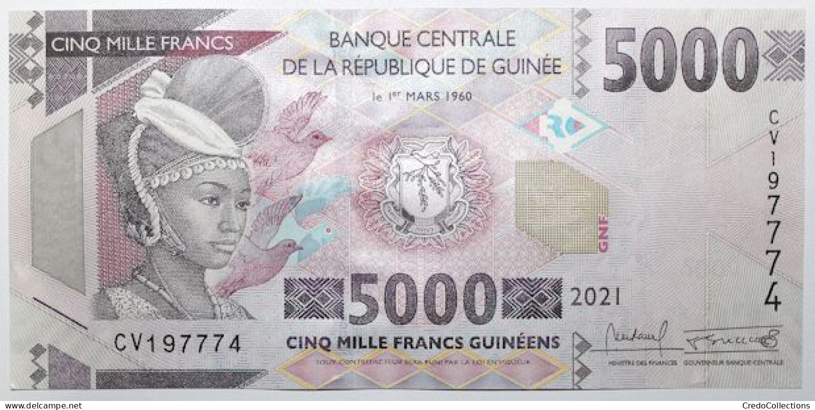 Guinée - 5000 Francs Guinéens - 2021 - PICK 49c - NEUF - Guinée