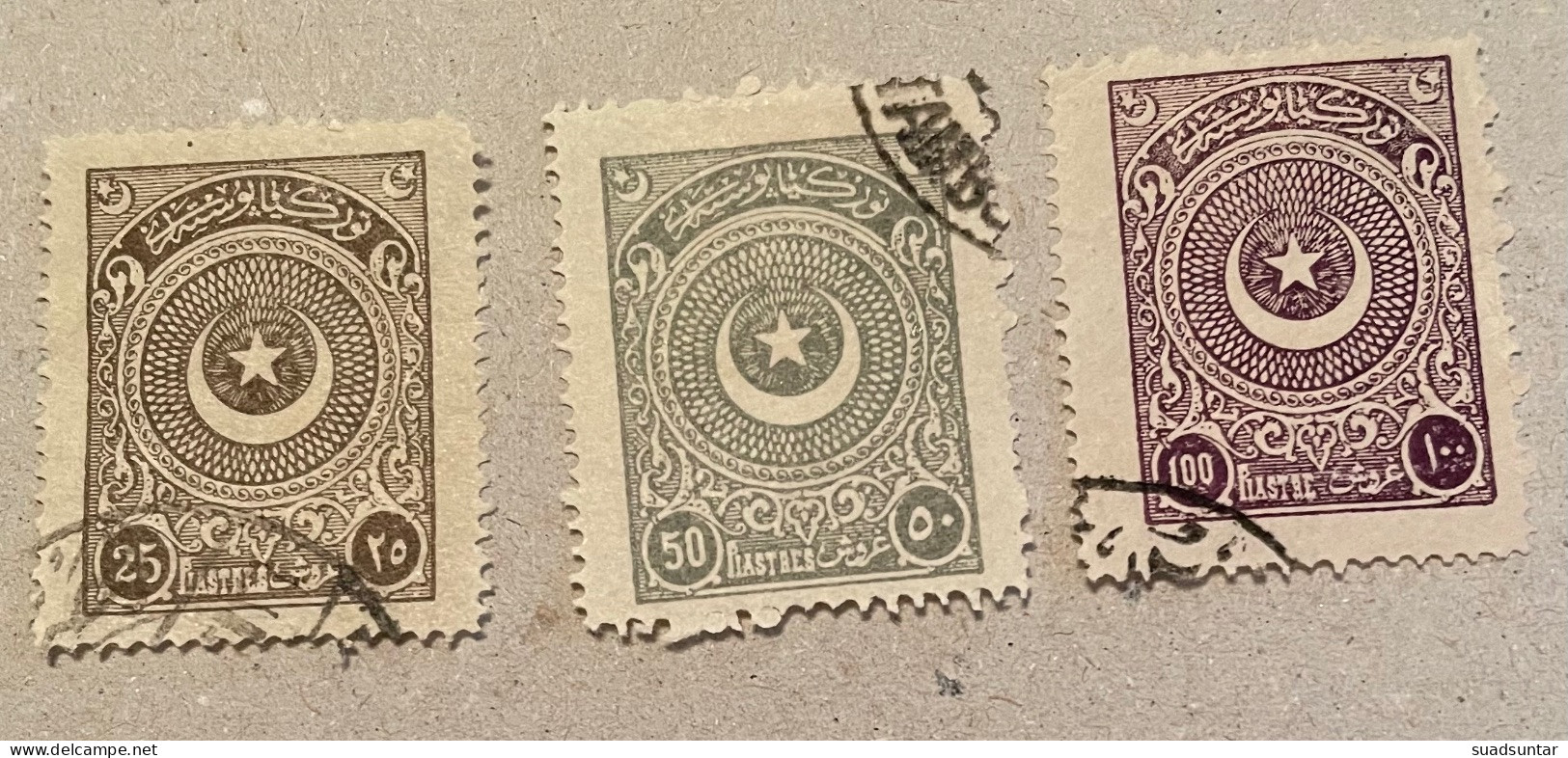 1924 Star Crescent Stamps 1.printing Fine Used Isfila 1125,26,27 - Gebraucht