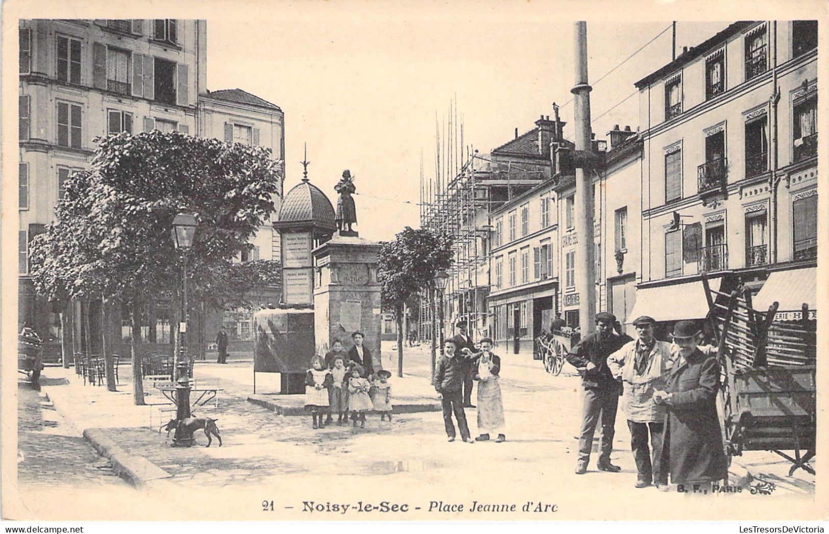 FRANCE - Noisy Le Sec - Place Jeanne D'arc  - Animé - Carte Postale Ancienne - Noisy Le Sec