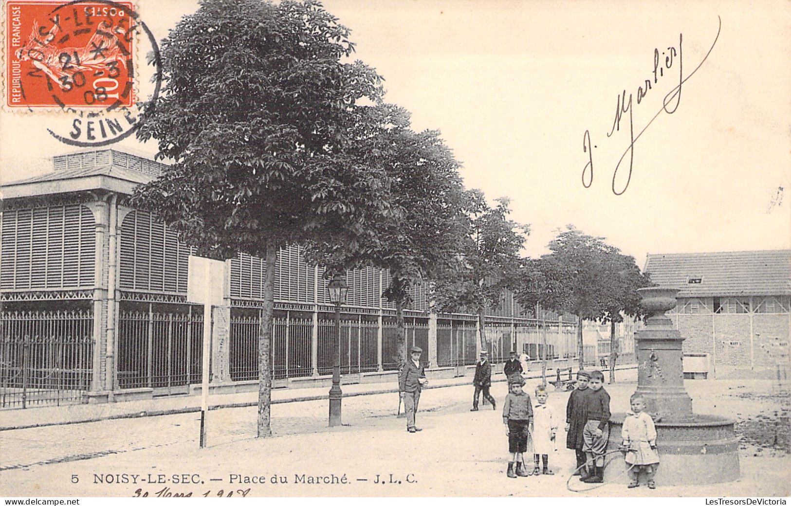 FRANCE - Noisy Le Sec - Place Du Marché  - Animé - Carte Postale Ancienne - Noisy Le Sec