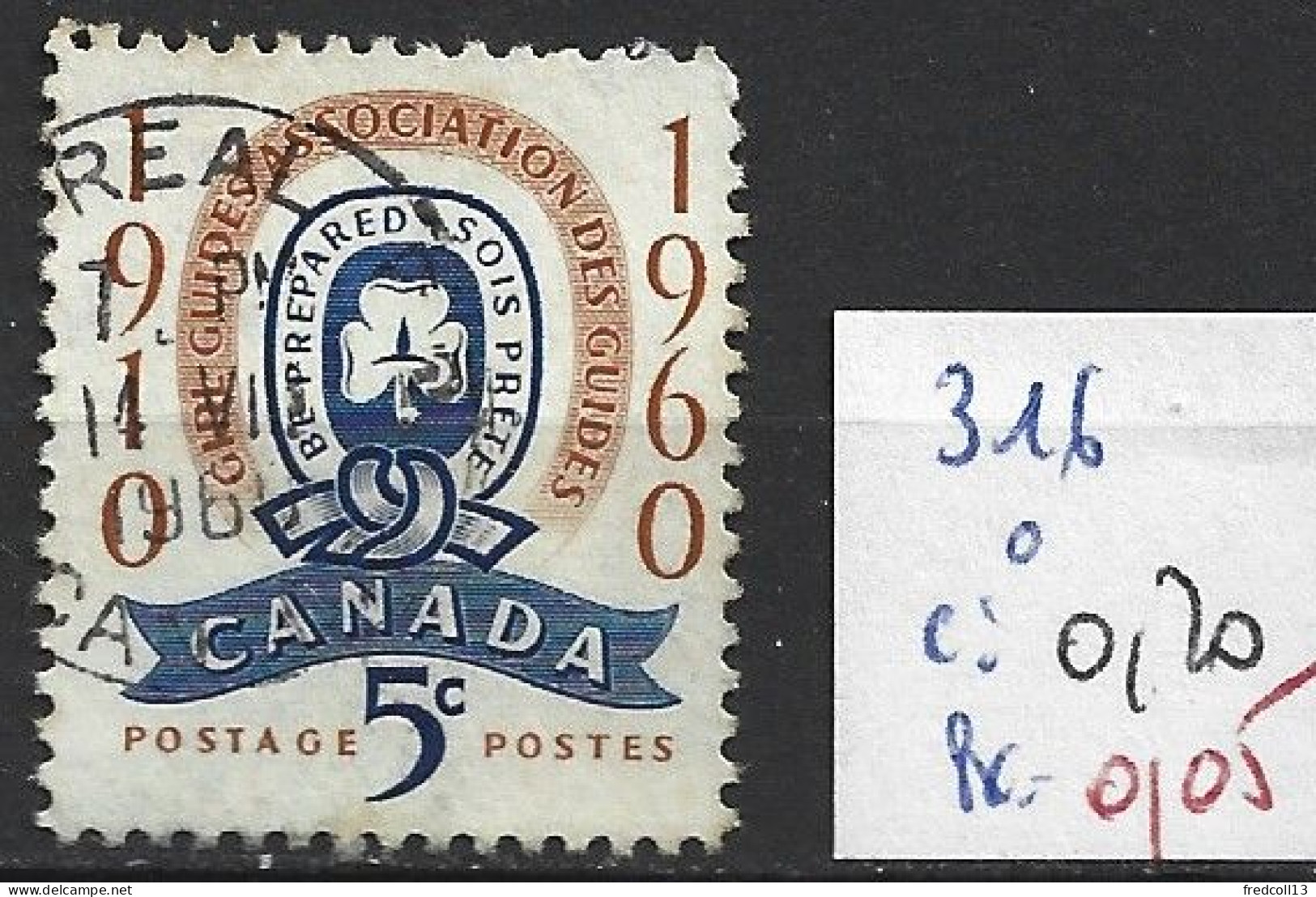 CANADA 316 Oblitéré Côte 0.20 € - Used Stamps