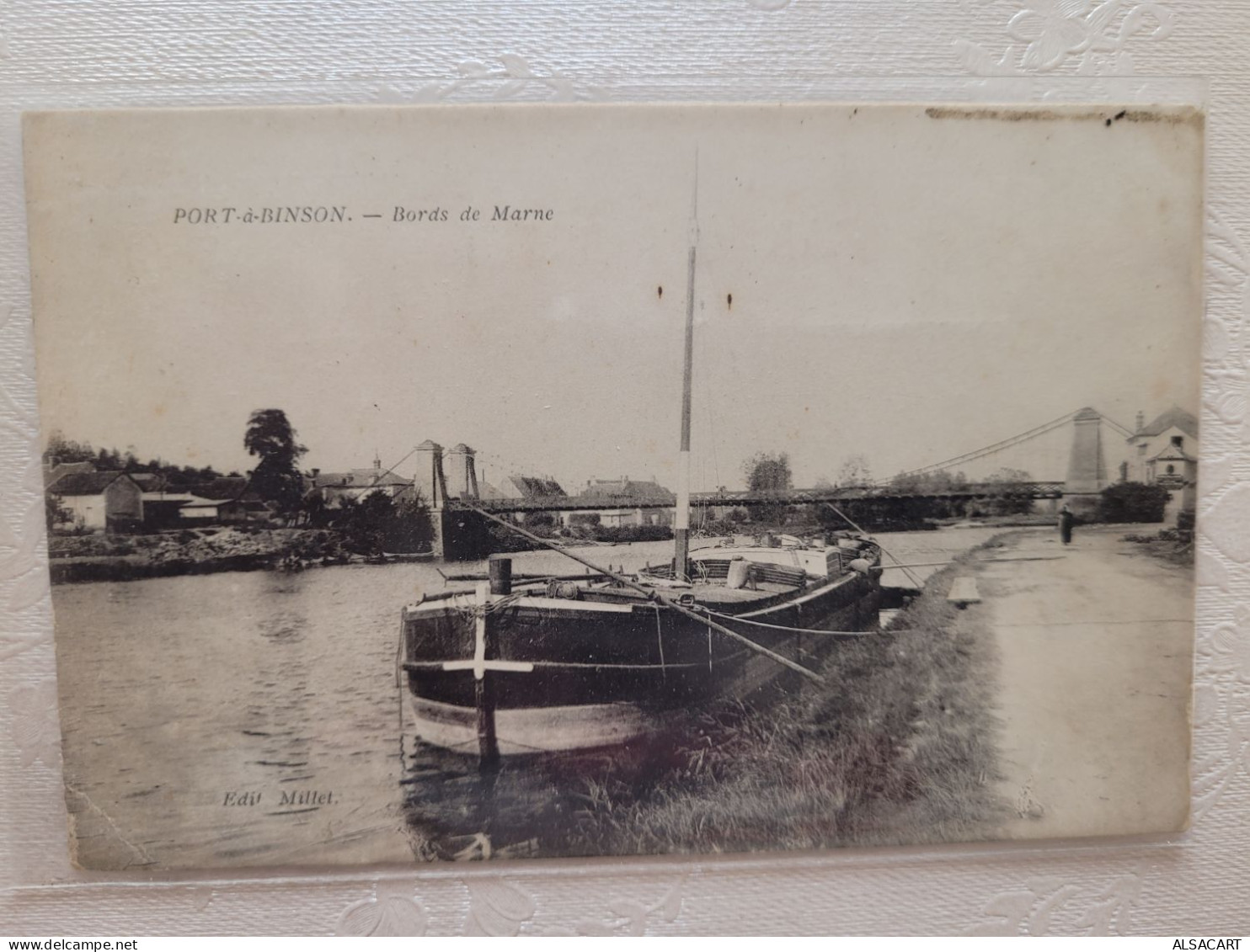 Port à Binson , Péniche - Embarcaciones