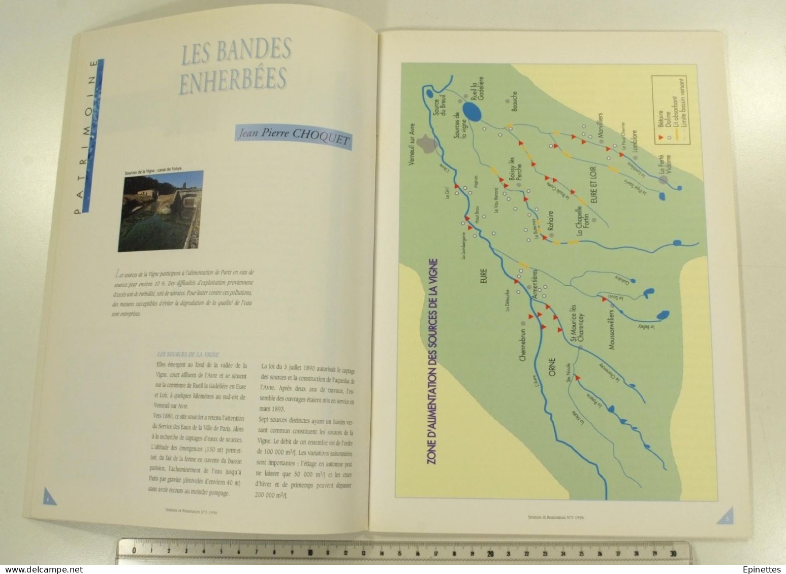 Lot 10 n°s Sources & Ressources, Revue technique de la SAGEP, Eau de Paris, n°1 à 9 + n° spécial Aqueducs, 1994-2001