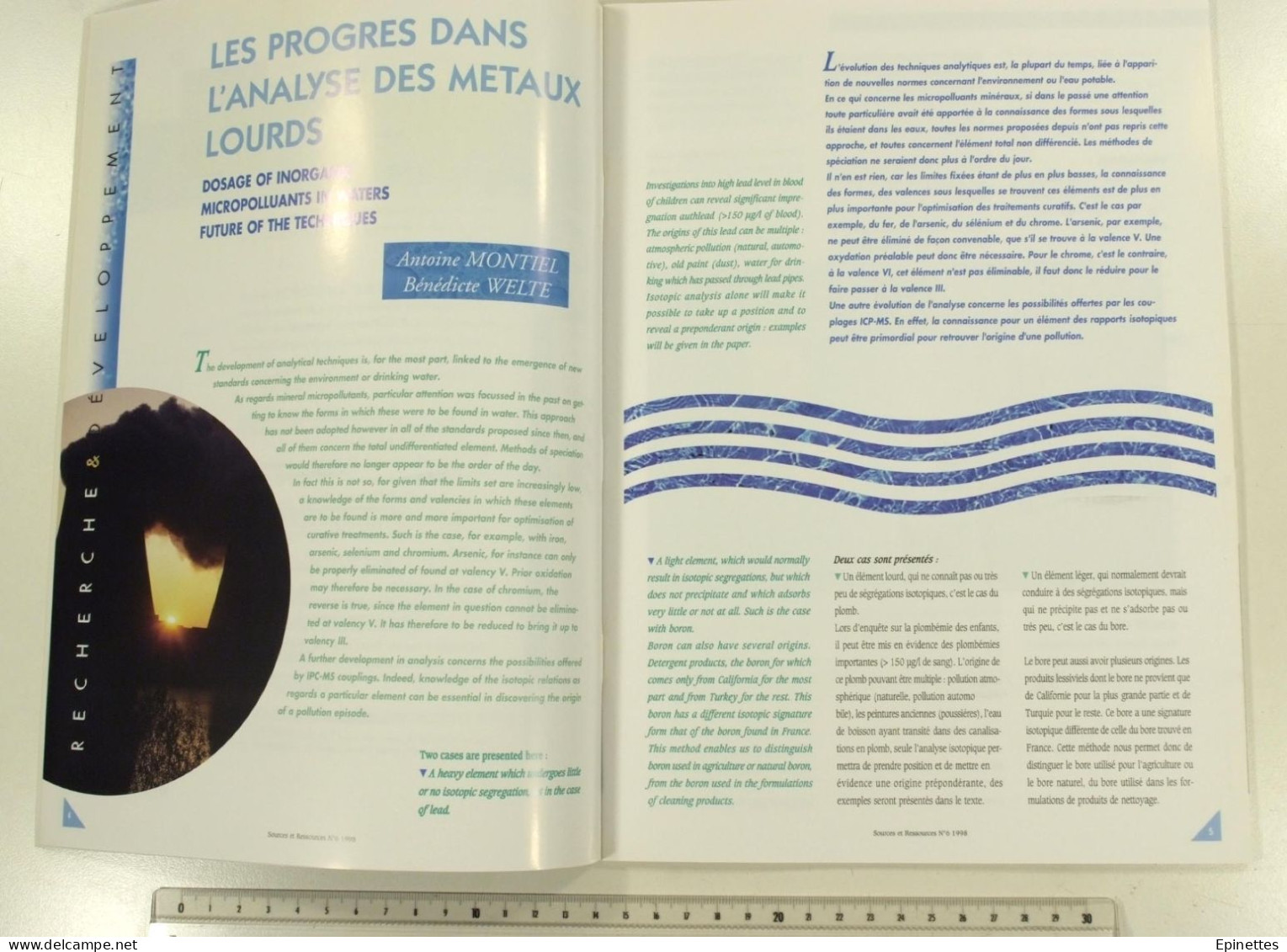 Lot 10 n°s Sources & Ressources, Revue technique de la SAGEP, Eau de Paris, n°1 à 9 + n° spécial Aqueducs, 1994-2001