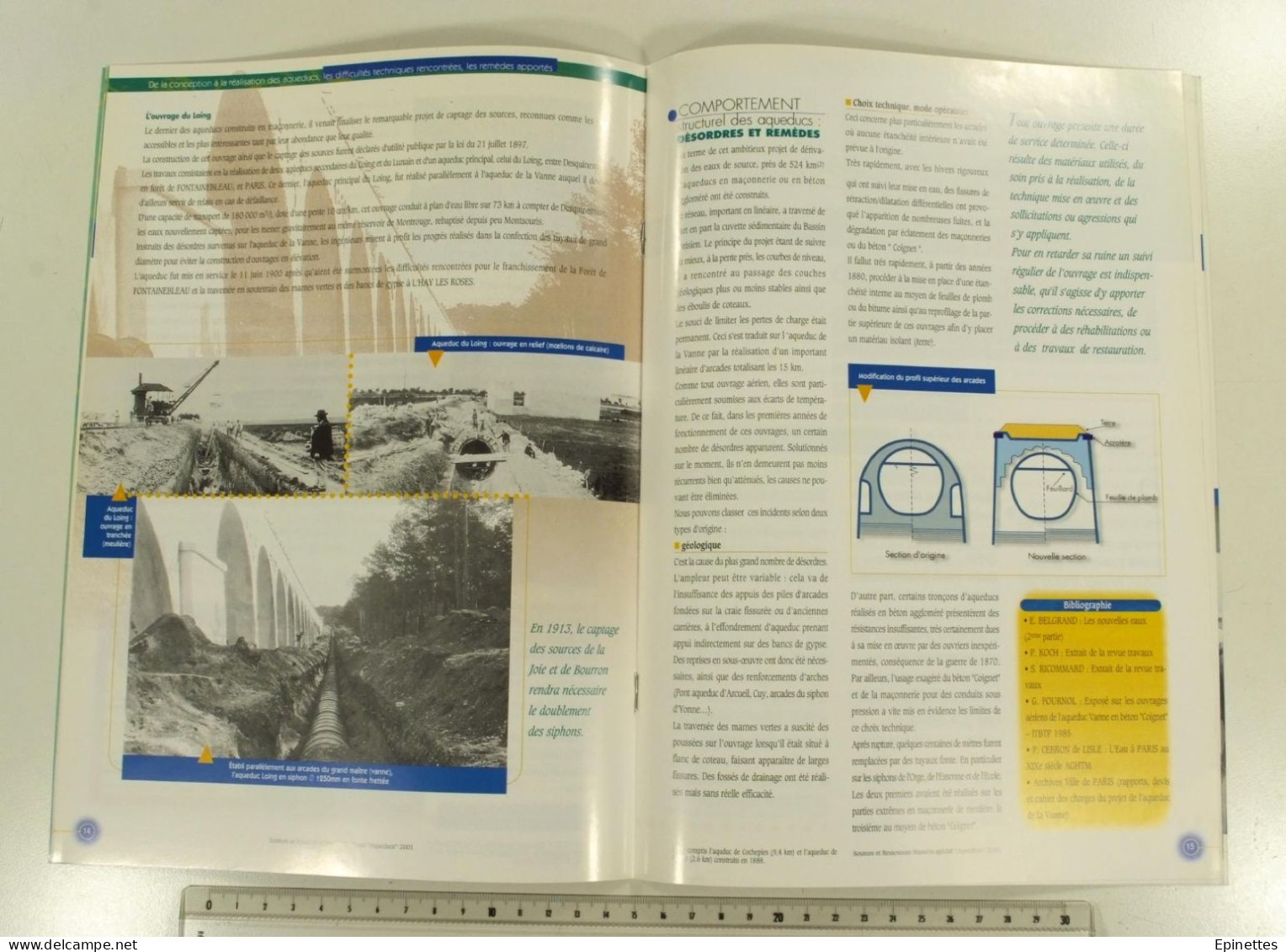 Lot 10 n°s Sources & Ressources, Revue technique de la SAGEP, Eau de Paris, n°1 à 9 + n° spécial Aqueducs, 1994-2001