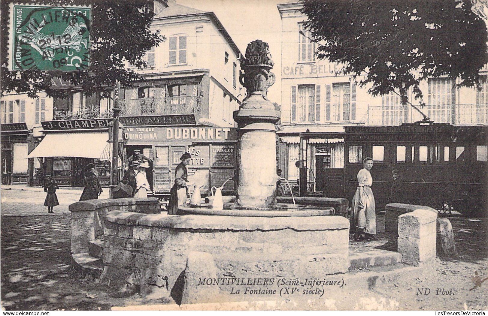FRANCE - Montivilliers - La Fontaine  - Animé - Carte Postale Ancienne - Montivilliers
