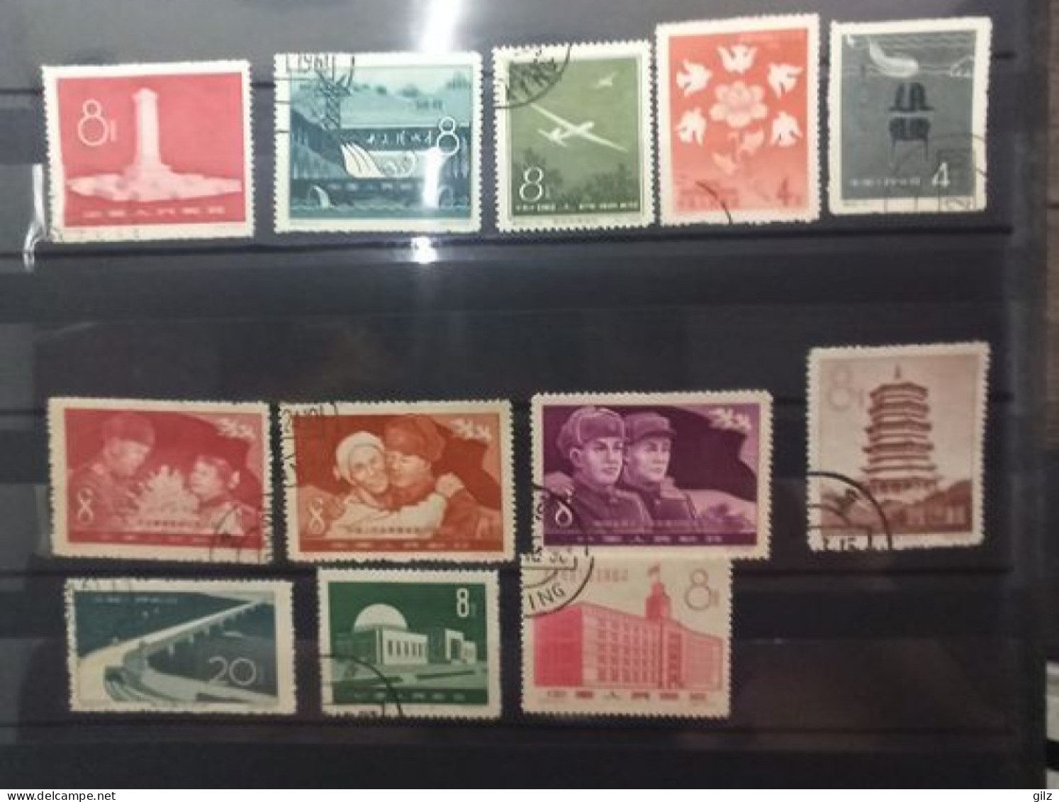 CHINE - LOT De 12 Timbres Obl (1958) - Used Stamps