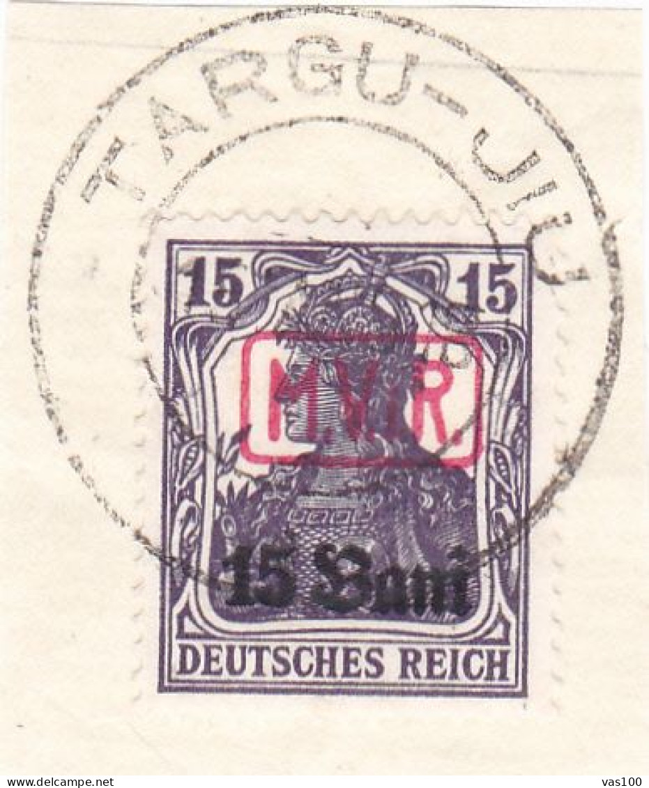 Germany WW1 Occupation In Romania 1918 MViR  USED FRAGMENT RARE! - Foreign Occupations