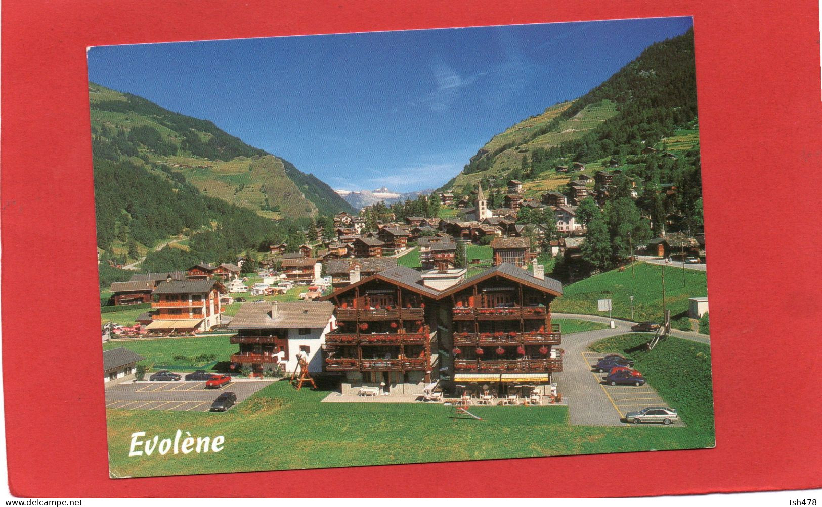 SUISSE----EVOLENE--Val D'Hérens-Le Village Avec Le Glacier Des Diablerets--voir 2 Scans - Evolène