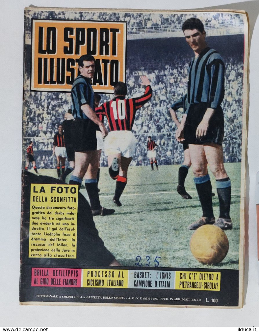 43914 Lo Sport Illustrato 1961 A. 50 N. 13 - Milan-Inter / Bugatti / Beccali - Sports