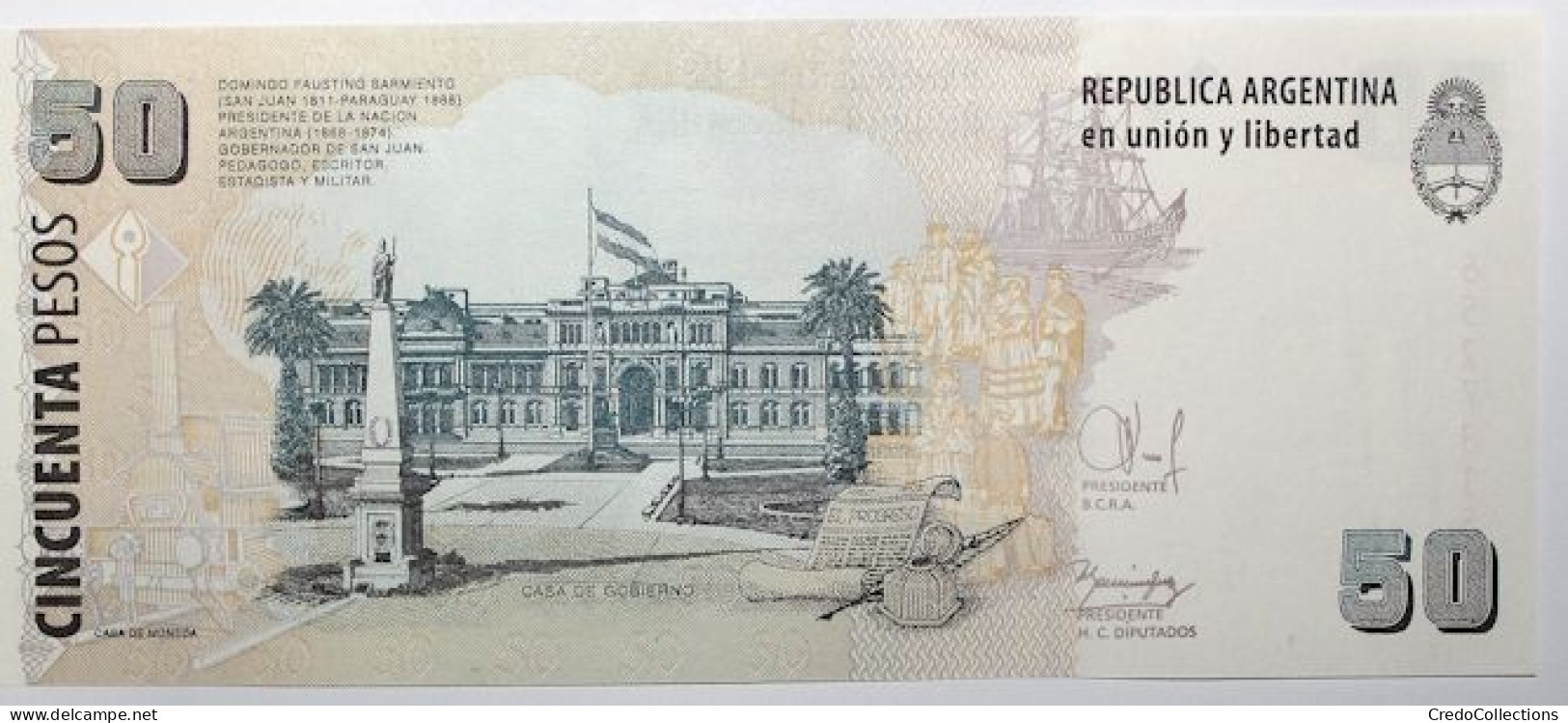 Argentine - 50 Pesos - 2014 - PICK 356a.7 - NEUF - Argentine
