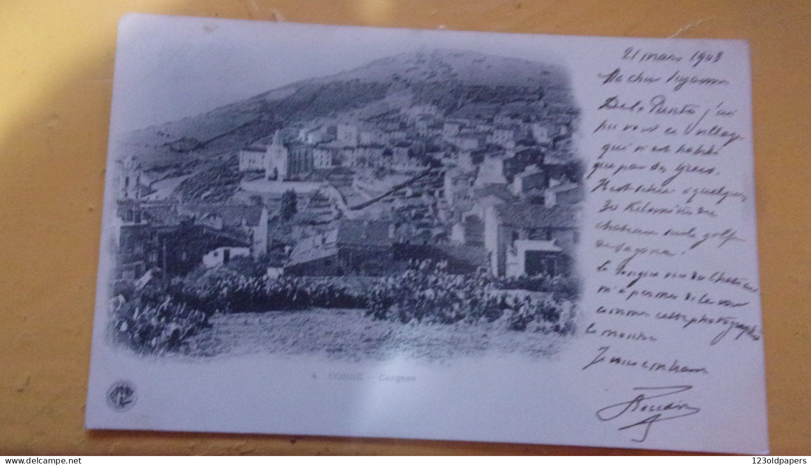 Precurseur CORSE CARGESE  4 1903 CORRESPONDANCE / VILLAGE QUI N  EST HABITE QUE PAR DES GRECS ... - Autres & Non Classés