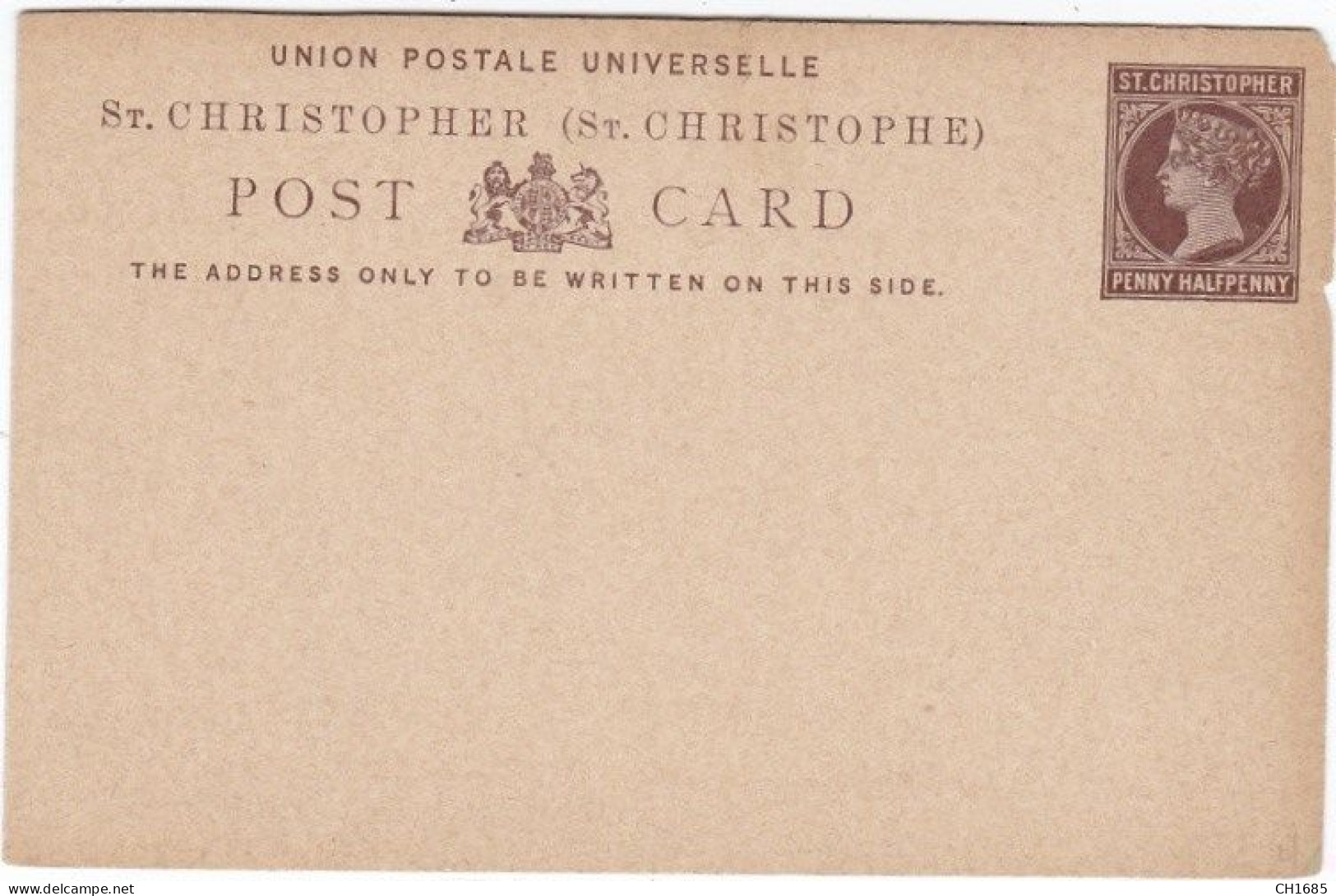 ST CHRISTOPHER ST CHRISTOPHE : Entier Postal Neuf - St.Christopher-Nevis-Anguilla (...-1980)