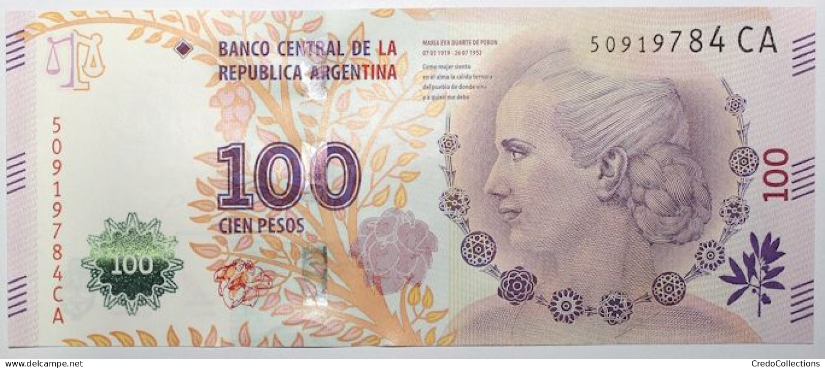 Argentine - 100 Pesos - 2016 - PICK 358c - NEUF - Argentine