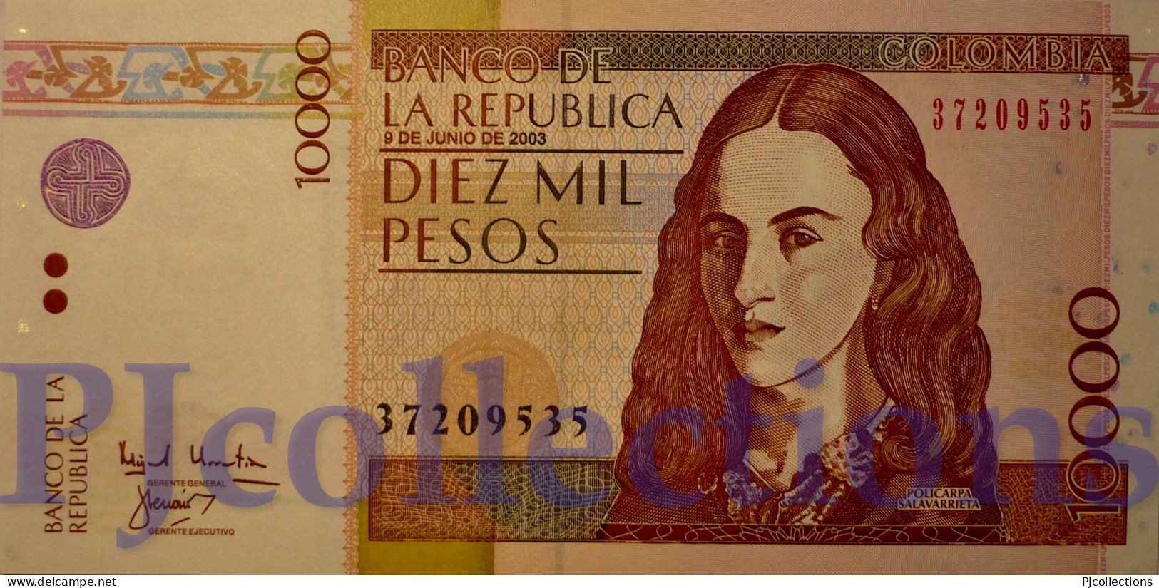 COLOMBIA 10000 PESOS ORO 2003 PICK 453f UNC - Colombia