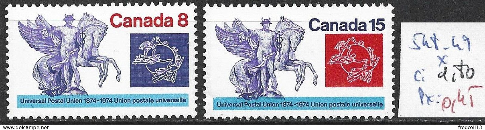 CANADA 548-49 * Côte 1.80 € - UPU (Union Postale Universelle)