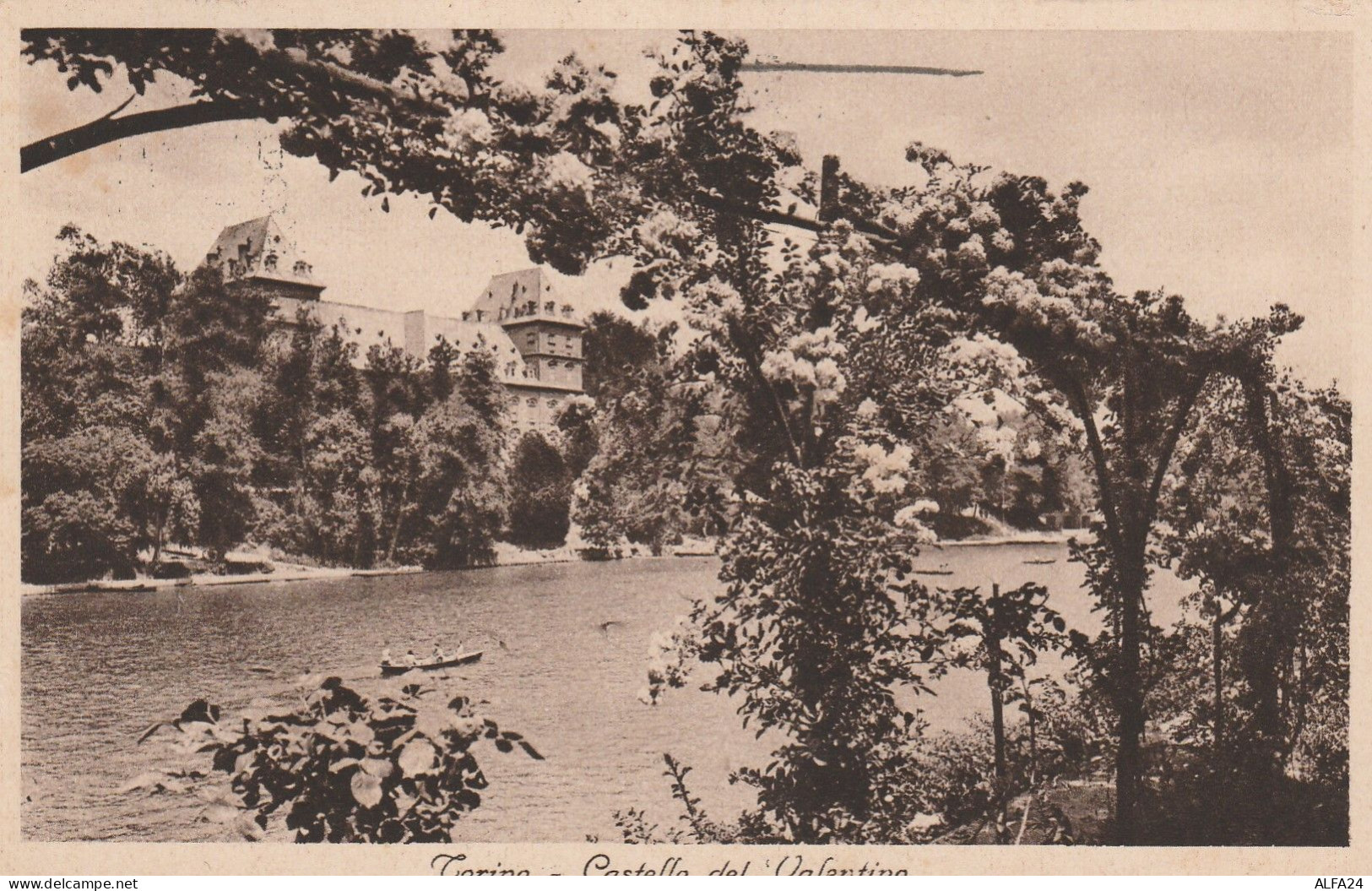 CARTOLINA VIAGGIATA 1937 TORINO CASTELLO DEL VALENTINO (LX264 - Castello Del Valentino