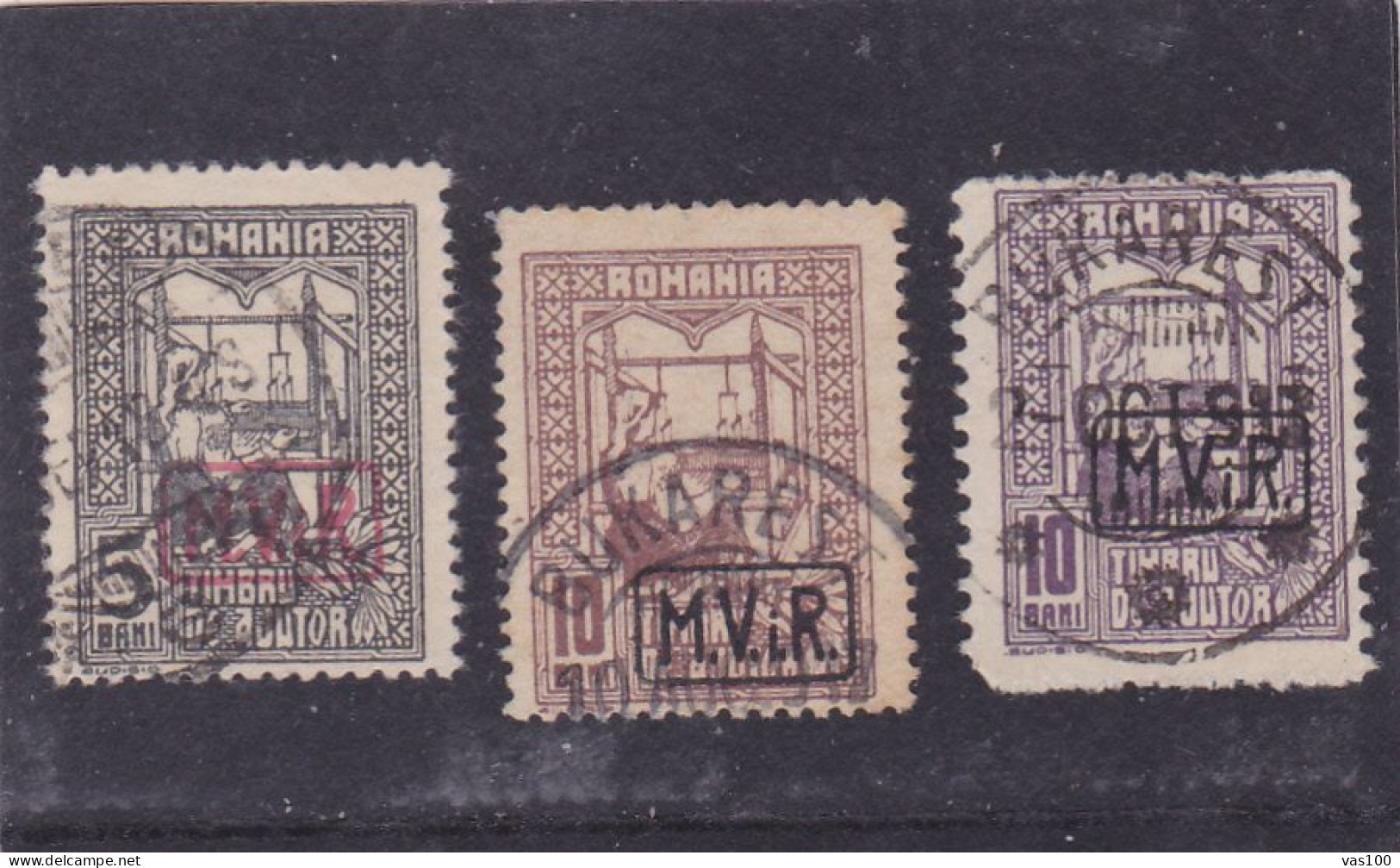 Germany WW1 Occupation In Romania 1917 MViR  3 STAMPS POSTAGE DUE USED - Besetzungen