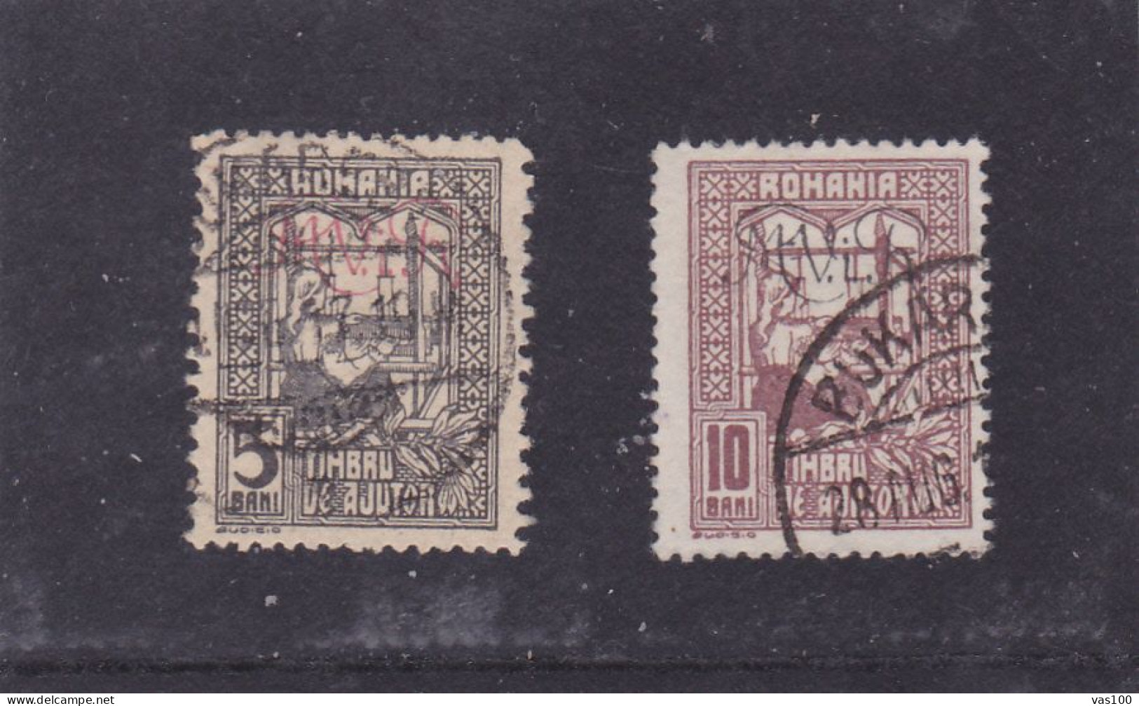 Germany WW1 Occupation In Romania 1917 MViR  2 STAMPS POSTAGE DUE USED - Ocupaciones