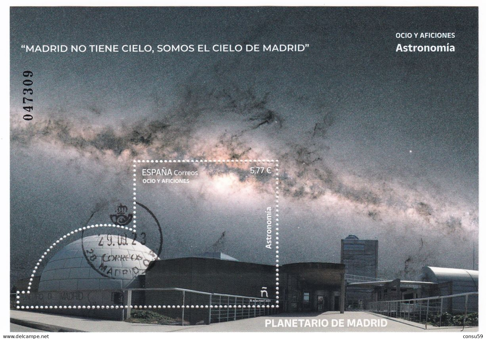 2023-ED. 5694 H.B.- Ocio Y Aficiones. Astronomía- USADO - Blocs & Hojas