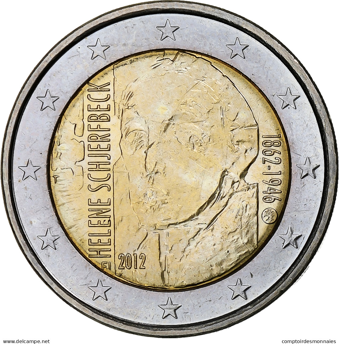 Finlande, 2 Euro, Helene Schjerfbeck, 150th Anniversary Of Birth, 2012, Vantaa - Finlande