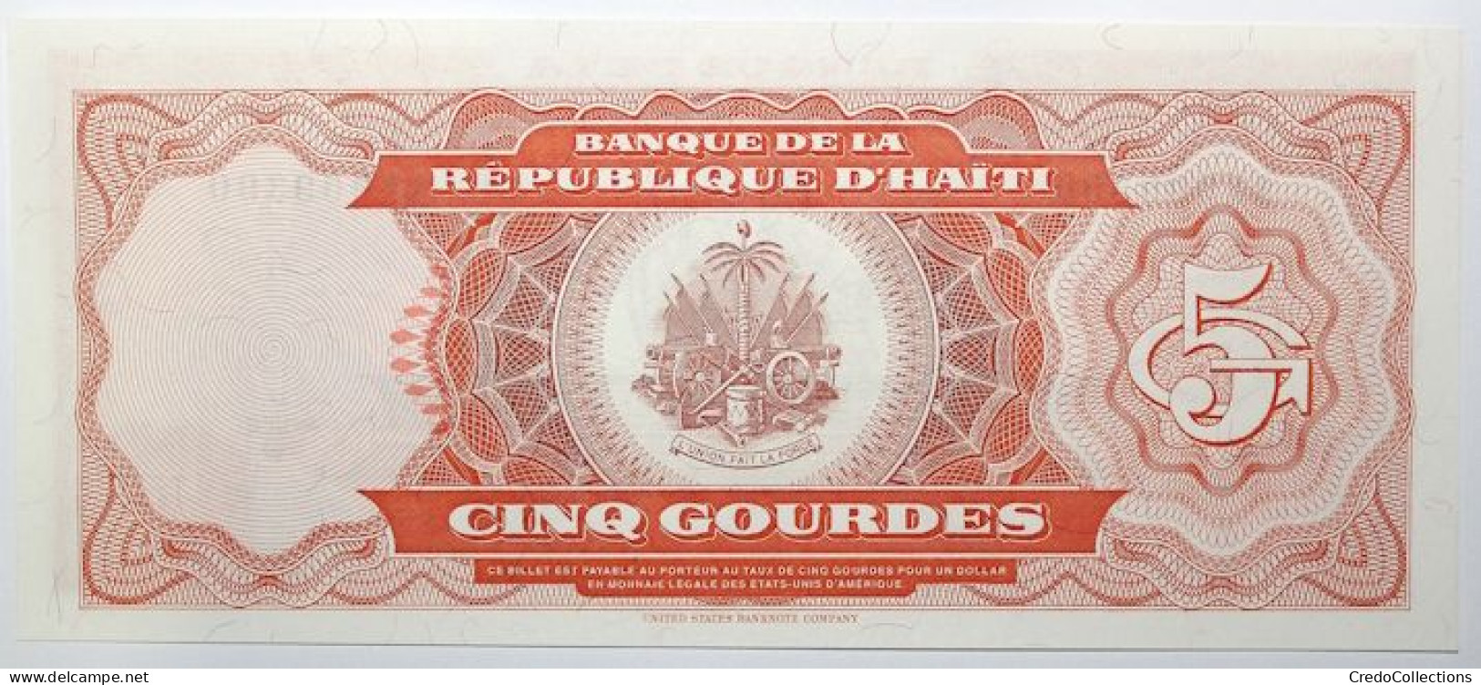 Haïti - 5 Gourdes - 1989 - PICK 255a.2 - NEUF - Haiti