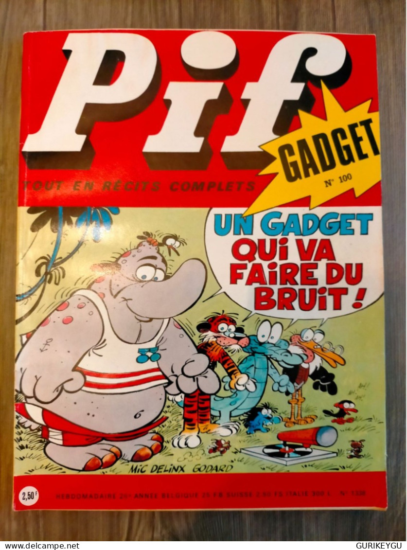 PIF GADGET N° 100  PLACID Et MUZO  1971 TBE - Pif & Hercule