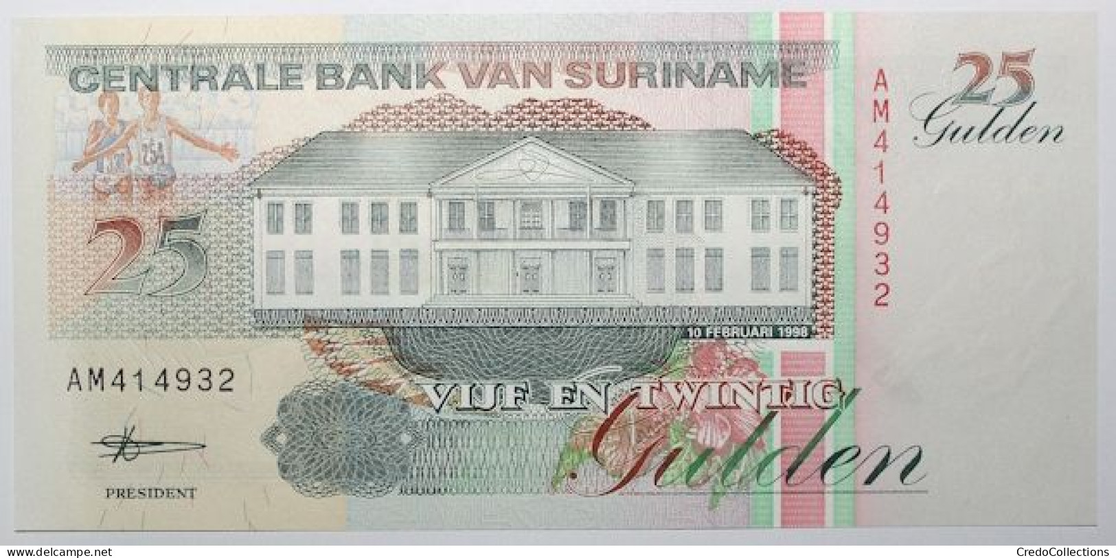 Surinam - 25 Gulden - 1998 - PICK 138d - NEUF - Surinam