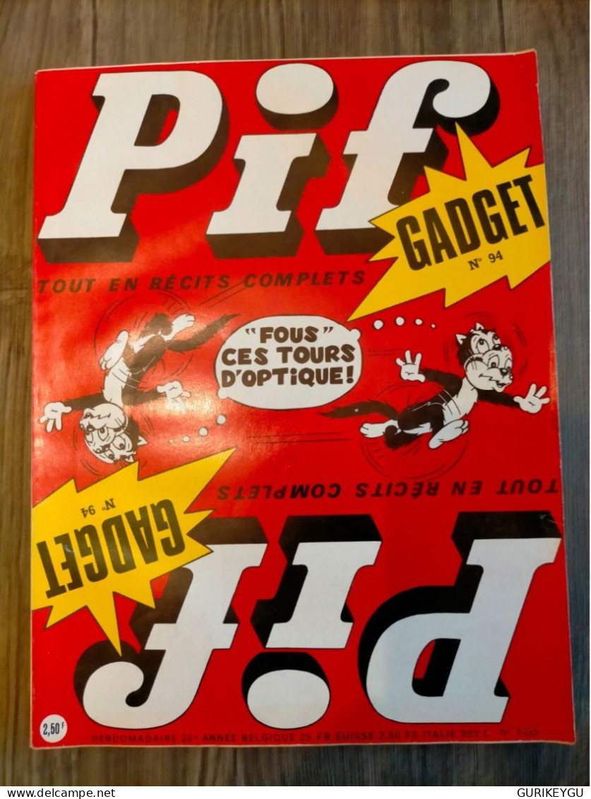 PIF GADGET N° 94  PLACID Et MUZO  1970 TBE - Pif & Hercule