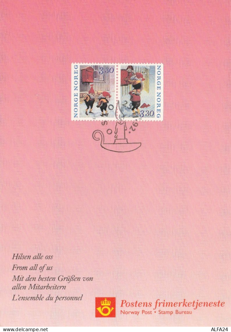 CARTOLINA NORVEGIA 1992  ANNULLO SPECIALE (LY381 - Lettres & Documents