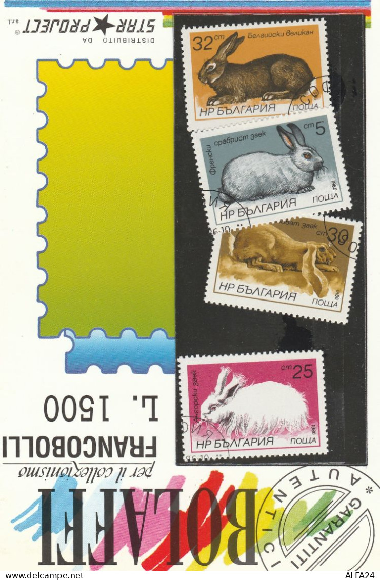 SERIE FRANCOBOLLI ANNULLATI CONIGLI 1986 (LY280 - Lapins