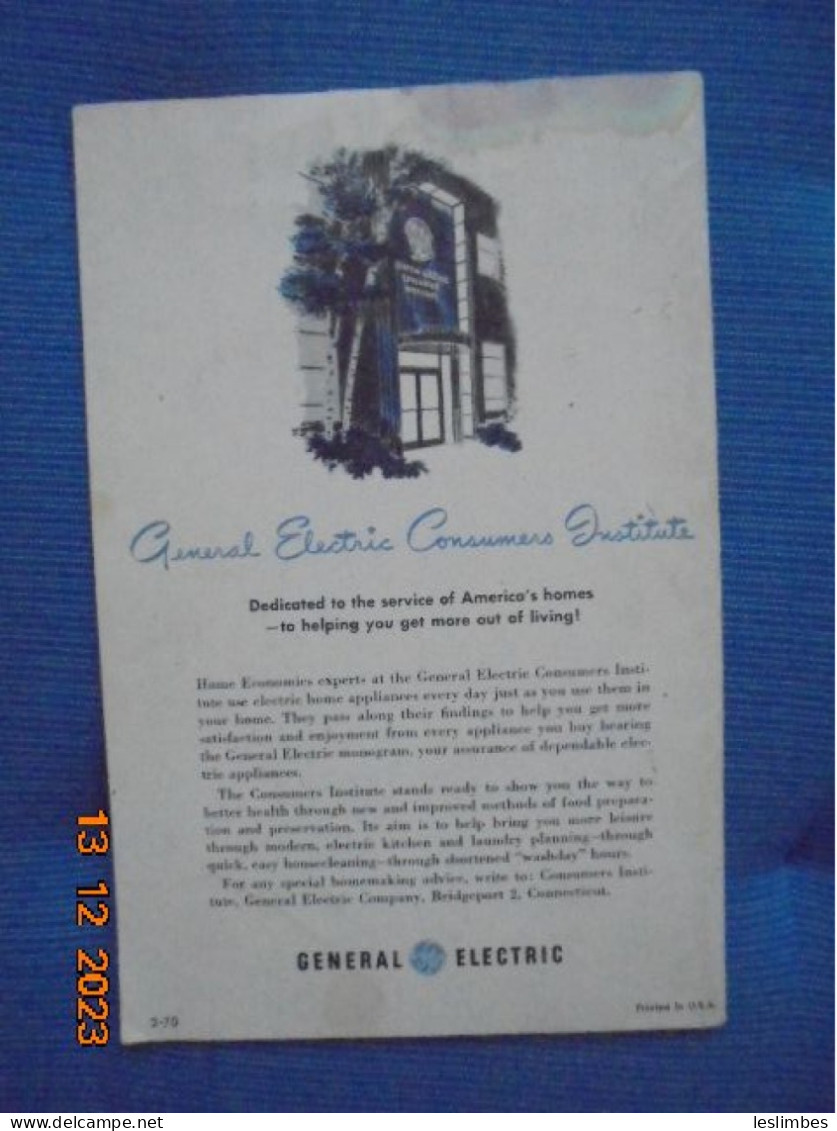 How To Enjoy Your New 1951 General Electric Spacemaker Refrigerator - American (US)