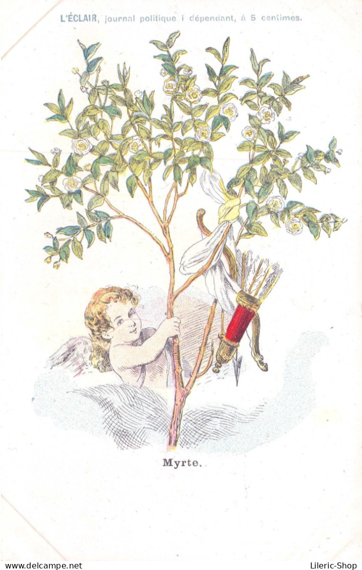 Publicité L'ECLAIR, Journal Politique - Ange Cupidon Accroché à L'arbre Sacré "Myrte" Signé Grandville  CPR - Werbepostkarten