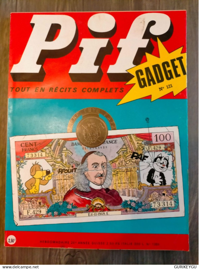 PIF GADGET N° 121 PLACID Et MUZO 1971 BIEN - Pif & Hercule