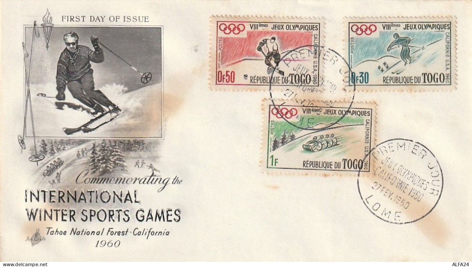 FDC GIOCHI OLIMPICI 1960 TOGO (OG132 - Summer 1960: Rome