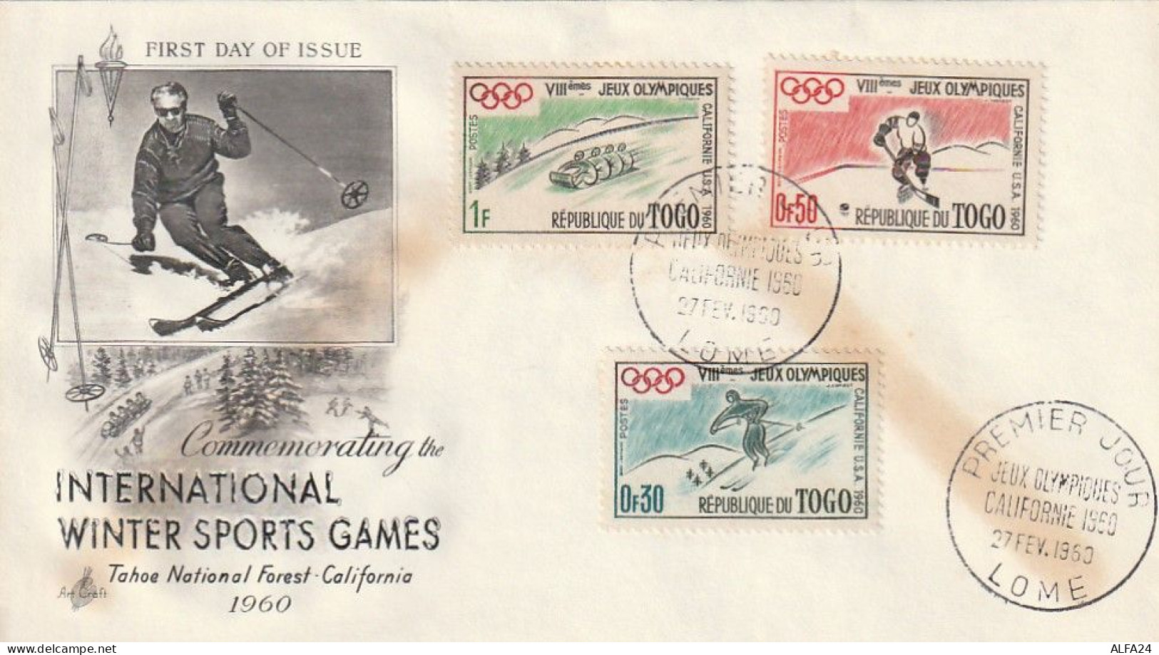 FDC GIOCHI OLIMPICI 1960 TOGO (OG131 - Summer 1960: Rome