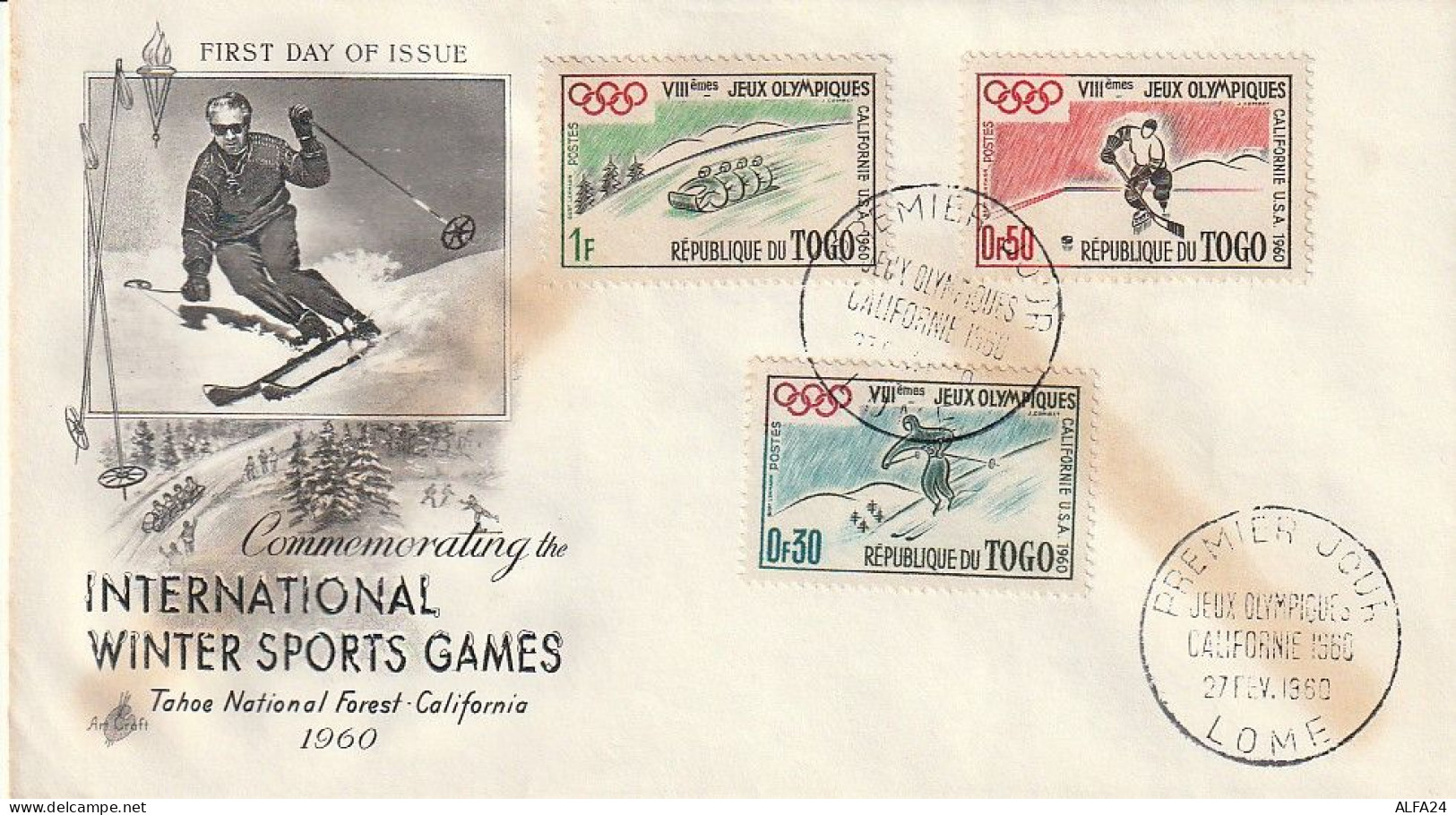 FDC GIOCHI OLIMPICI 1960 TOGO (OG130 - Verano 1960: Roma