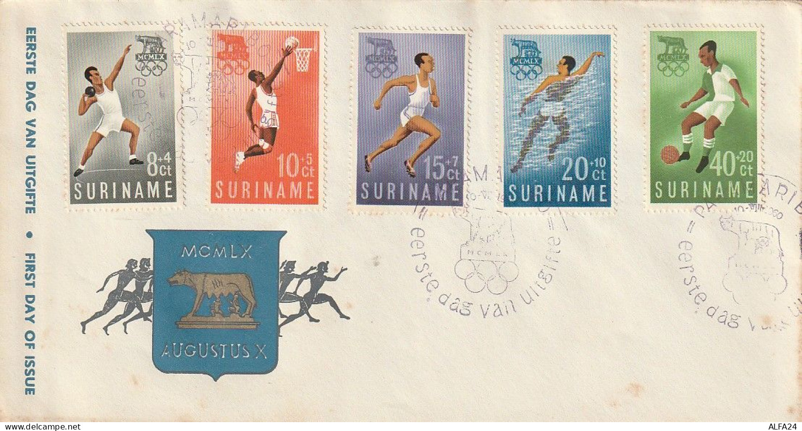 FDC GIOCHI OLIMPICI 1960 SURINAME (OG118 - Verano 1960: Roma