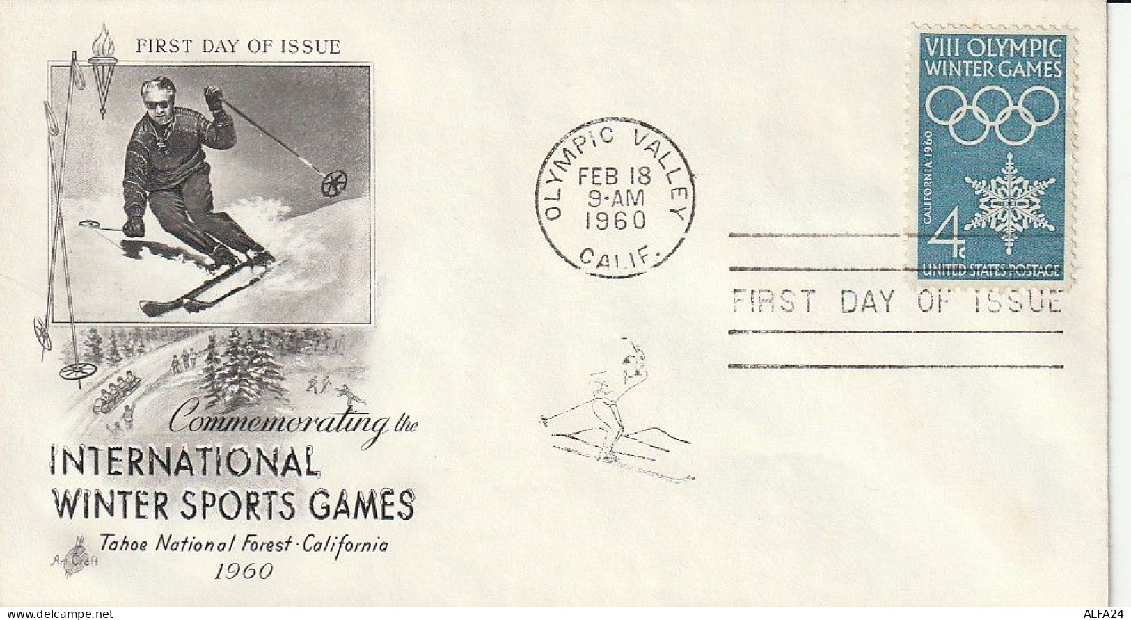 FDC GIOCHI OLIMPICI 1960 STATI UNITI (OG73 - Summer 1960: Rome