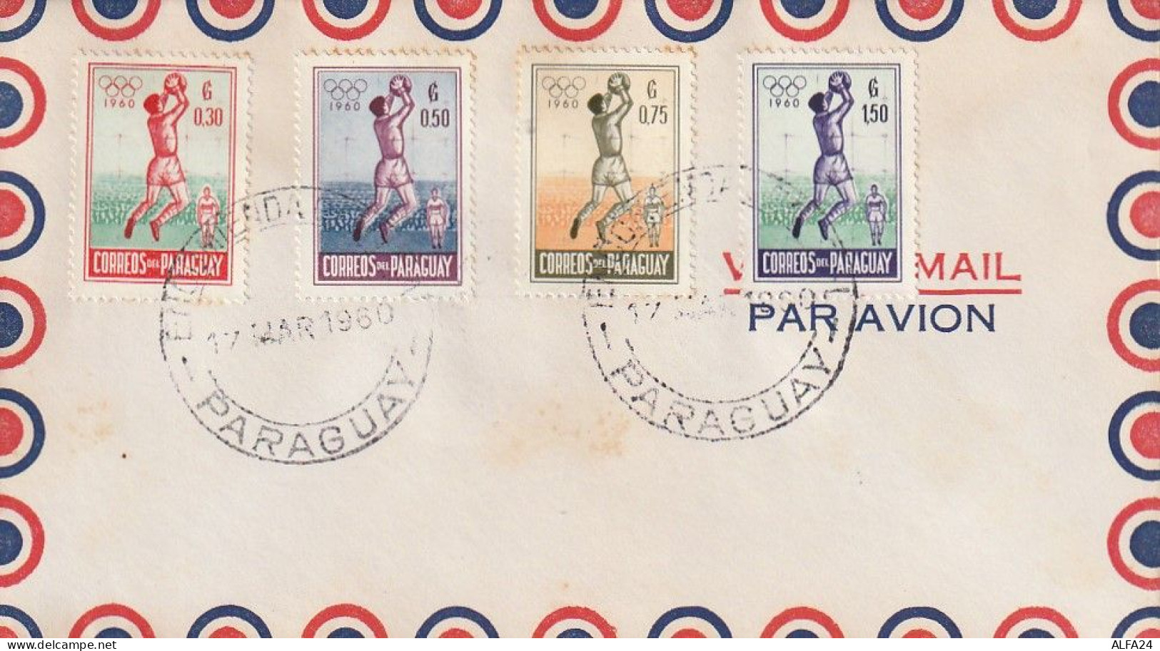 FDC GIOCHI OLIMPICI 1960 PARAGUAY (OG42 - Verano 1960: Roma