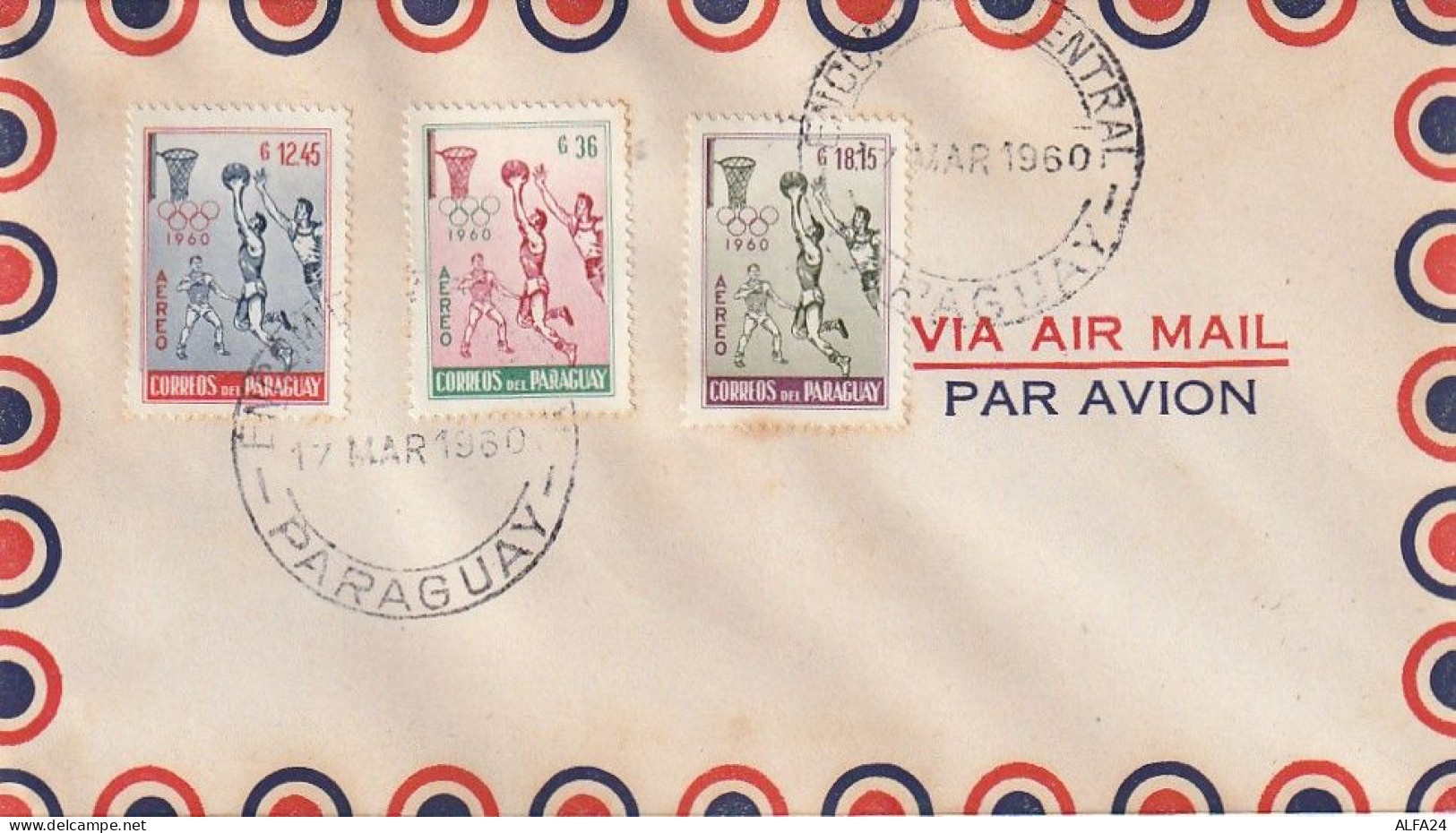 FDC GIOCHI OLIMPICI 1960 PARAGUAY (OG39 - Summer 1960: Rome