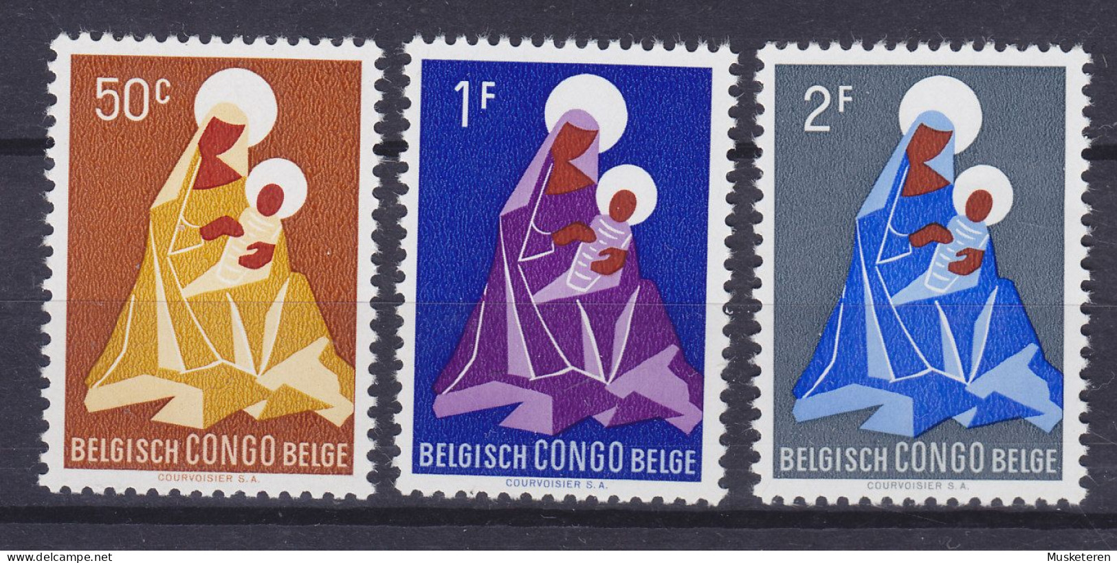 Belgian Congo 1959 Mi. 355-57, Weihnachten Christmas Jul Noel Natale Navidad, MNH** - Ongebruikt