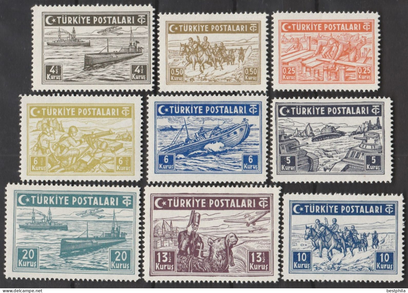 Turkey, Türkei - 1944 / 1945 - Non-Emi ( Vignette, Trial Print, ? Etc.) ** MNH - Unused Stamps