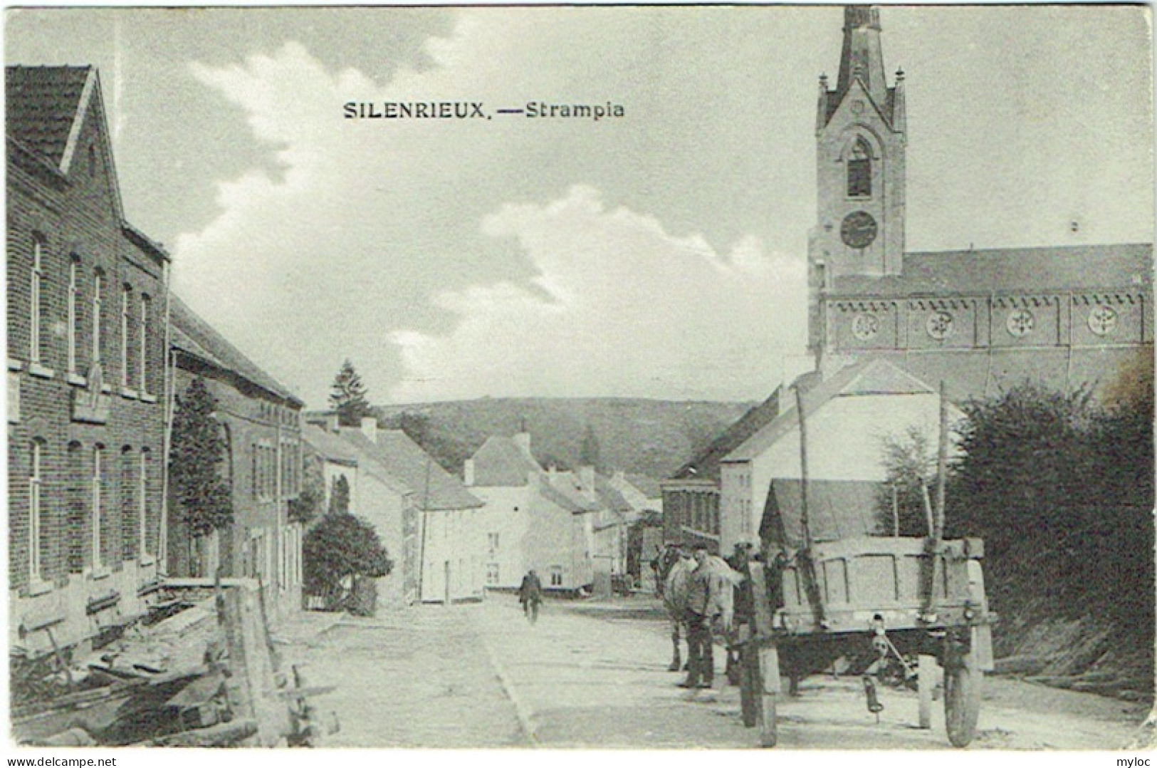 Silenrieux. Strampia.  Cachet Militaire 1 Kompagnie Erfurt. Feld Post. - Cerfontaine