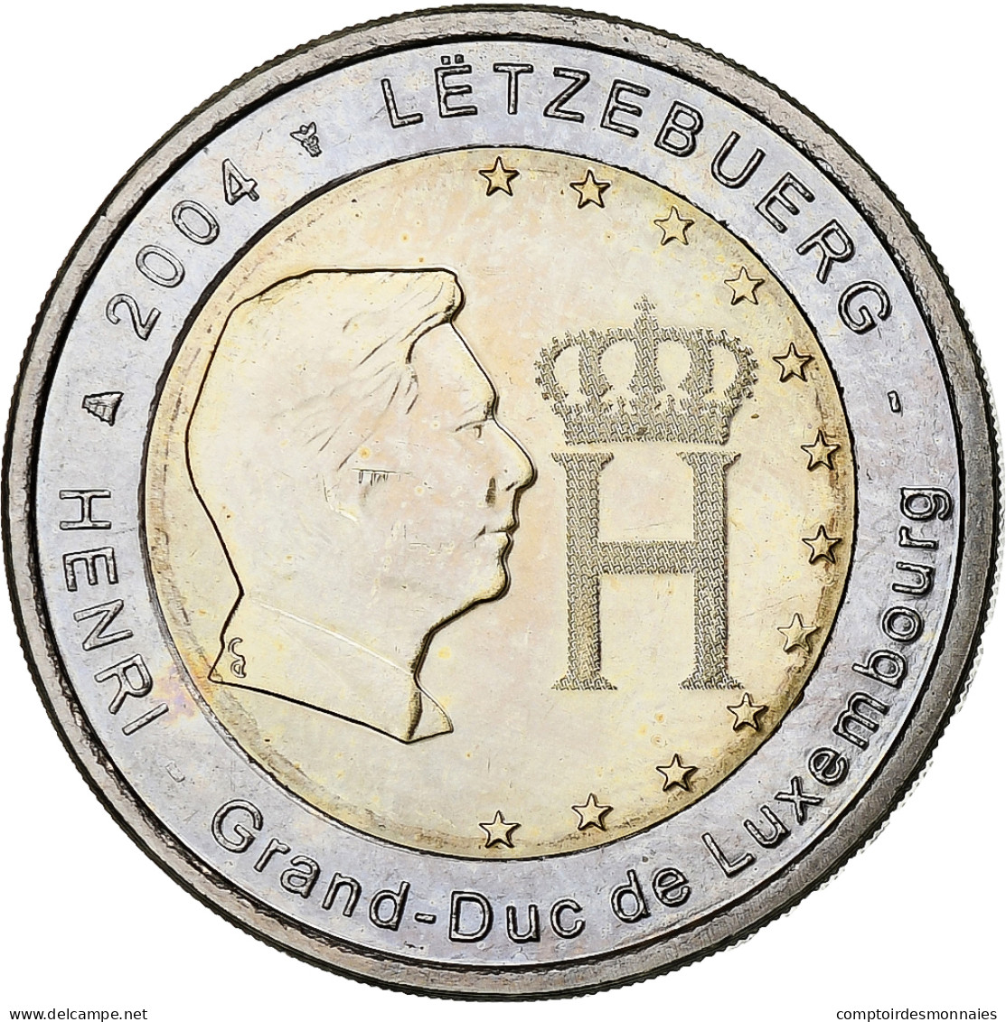 Luxembourg, 2 Euro, Grand Duc Henri Et Monogramme, 2004, Utrecht, SPL - Luxemburg