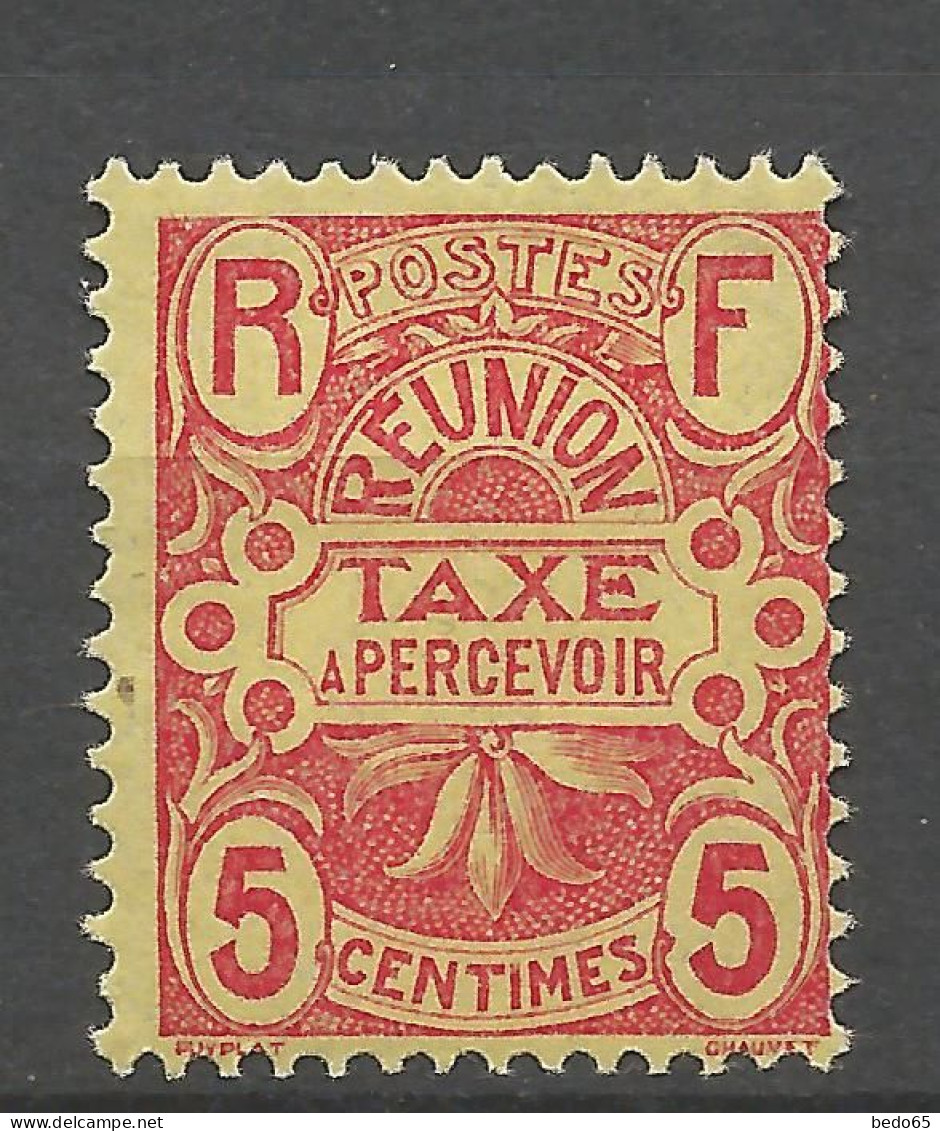 REUNION TAXE N° 6 NEUF* TRACE DE CHARNIERE / Hinge / MH - Postage Due