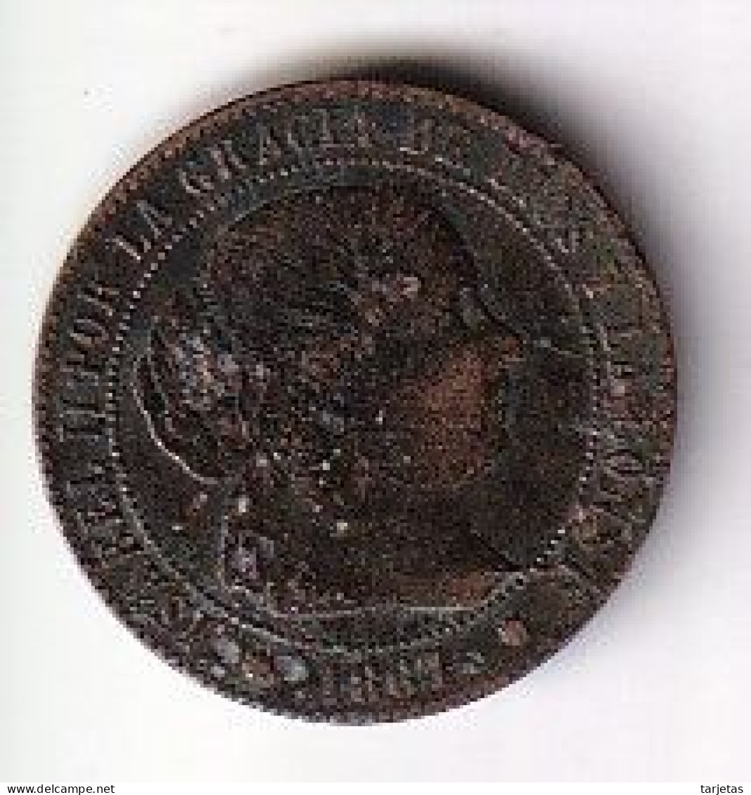 MONEDA DE ESPAÑA DE 1 CENTIMO DE ESCUDO DE ISABEL II DEL AÑO 1867  (COIN) CECA SEVILLA - Münzen Der Provinzen